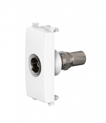 Розетка антенная FM CADUCEUS ALING EXPERIENCE для скрытой проводки, одиночная, модульная (Артикул: 74262)