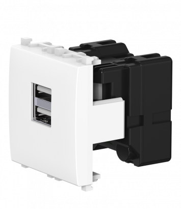 Розетка USB 2.0 тип А CADUCEUS ALING EXPERIENCE для скрытой проводки, для зарядки 2-х устройств (Артикул: 74283)