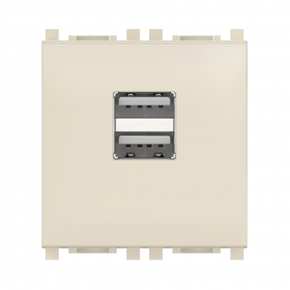 Розетка USB 2.0 тип А CADUCEUS ALING EXPERIENCE для скрытой проводки, для зарядки 2-х устройств (Артикул: 74283)