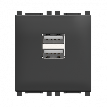 Розетка USB 2.0 тип А CADUCEUS ALING EXPERIENCE для скрытой проводки, для зарядки 2-х устройств (Артикул: 74283)