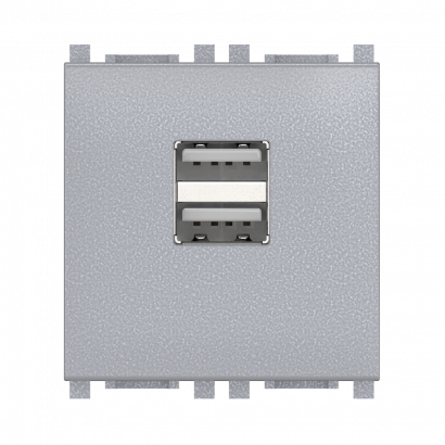 Розетка USB 2.0 тип А CADUCEUS ALING EXPERIENCE для скрытой проводки, для зарядки 2-х устройств (Артикул: 74283)