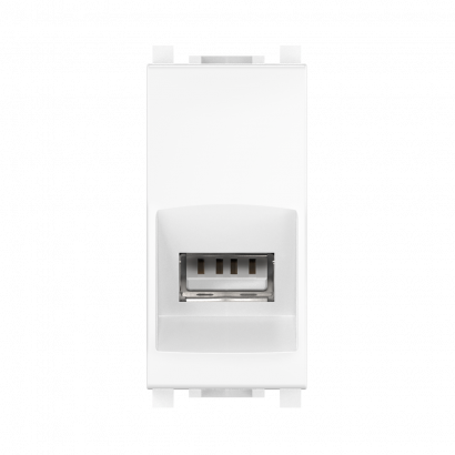 Розетка с модулем Keystone USB 2.0 тип A-A CADUCEUS ALING EXPERIENCE для скрытой проводки (Артикул: 74284)