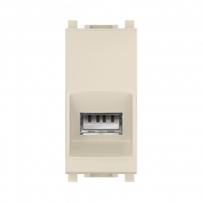 Розетка с модулем Keystone USB 2.0 тип A-A CADUCEUS ALING EXPERIENCE для скрытой проводки (Артикул: 74284)