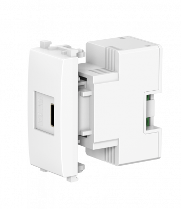 Розетка USB тип C CADUCEUS ALING EXPERIENCE для скрытой проводки, для зарядки 1-го устройства (Артикул: 74286)