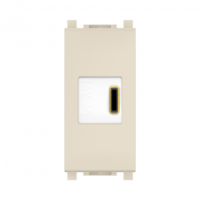 Розетка USB тип C CADUCEUS ALING EXPERIENCE для скрытой проводки, для зарядки 1-го устройства (Артикул: 74286)