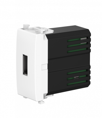 Розетка USB 2.0 тип А CADUCEUS ALING EXPERIENCE для скрытой проводки, для зарядки 1-го устройства (Артикул: 74289)