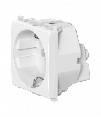 Розетка электрическая антибактериальная CADUCEUS ALING EXPERIENCE для скрытой проводки, модульная, 16А, 250В~ (Артикул: A74101.0)