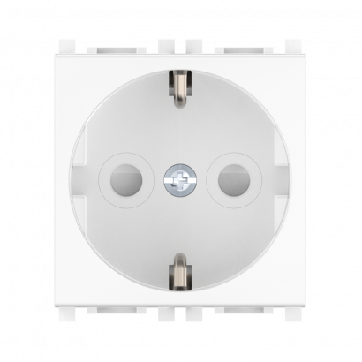 Розетка электрическая антибактериальная CADUCEUS ALING EXPERIENCE для скрытой проводки, модульная, 16А, 250В~ (Артикул: A74102.0)