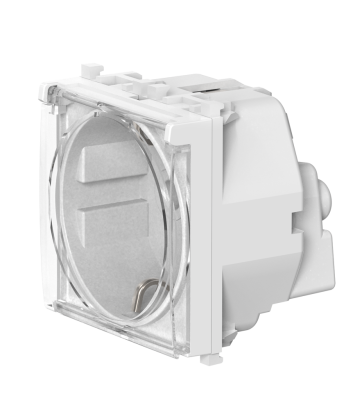 Розетка электрическая антибактериальная CADUCEUS ALING EXPERIENCE для скрытой проводки, модульная, механизм, 16А, 250В~ (Артикул: A74104.0T)