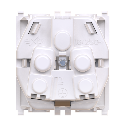 Розетка электрическая антибактериальная CADUCEUS ALING EXPERIENCE для скрытой проводки, модульная, механизм, 16А, 250В~ (Артикул: A74104.0T)