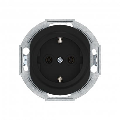 Механизм розетки скрытой установки CADUCEUS ALING EON с заземлением, без шторок, с керамическим основанием, 16А, 250В~ (Артикул: E600)