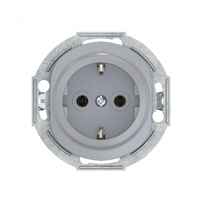 Механизм розетки скрытой установки CADUCEUS ALING EON с заземлением, без шторок, с керамическим основанием, 16А, 250В~ (Артикул: E600)