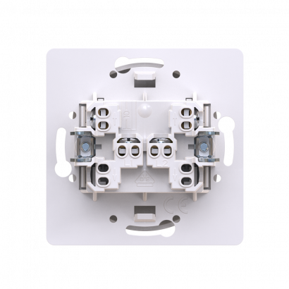 Механизм выключателя скрытой установки CADUCEUS ALING EON, двухполюсного, одноклавишного, 10АХ, 250В~ (Артикул: E6052)