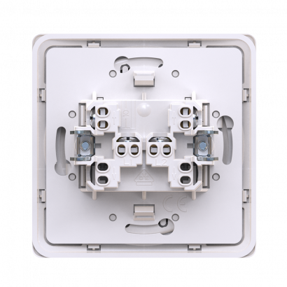 Механизм выключателя скрытой установки CADUCEUS ALING EON, двухполюсного, одноклавишного, 10АХ, 250В~ (Артикул: E6052)