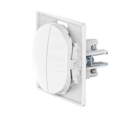 Выключатель скрытой установки CADUCEUS ALING EON двухклавишный, 10АХ, 250В~, механизм (Артикул: E606)