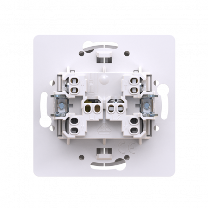 Выключатель скрытой установки CADUCEUS ALING EON двухклавишный, 10АХ, 250В~, механизм (Артикул: E606)