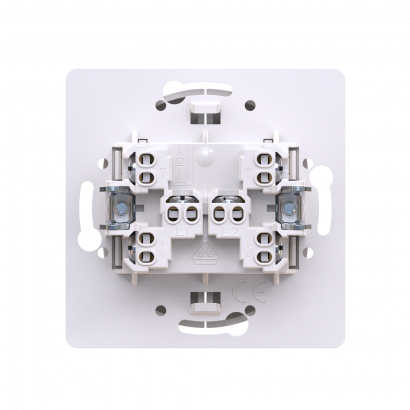 Выключатель скрытой установки CADUCEUS ALING EON, двухклавишный, проходной, 10АХ, 250В~, механизм (Артикул: E6072)