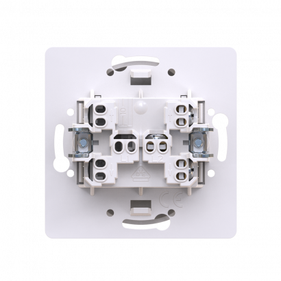 Выключатель скрытой установки одноклавишный CADUCEUS ALING EON с узкой клавишей, проходной, 10АХ, 250В~, механизм (Артикул: E607U)