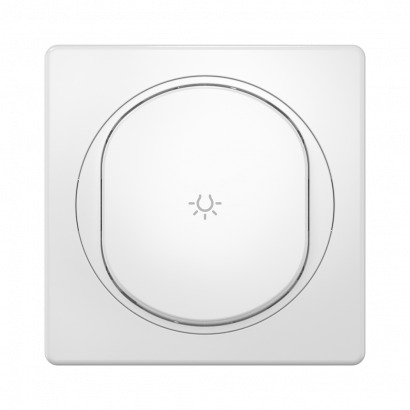 Выключатель скрытой установки CADUCEUS ALING EON, кнопочный, с символом Свет, 10АХ, 250В~ (Артикул: E609.00)