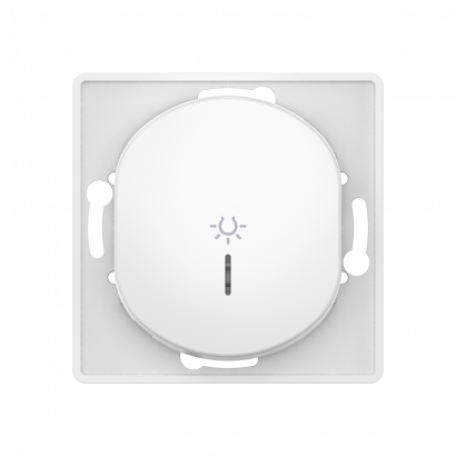 Выключатель скрытой установки CADUCEUS ALING EON, кнопочный, с символом Свет, с индикацией, 10АХ, 250В~, механизм (Артикул: E609I)