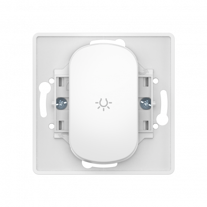 Выключатель скрытой установки CADUCEUS ALING EON, кнопочный с узкой клавишей, с символом Свет, 10АХ, 250В~, механизм (Артикул: E609U)