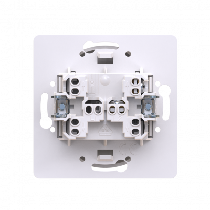 Выключатель скрытой установки CADUCEUS ALING EON, кнопочный с узкой клавишей, с символом Свет, 10АХ, 250В~, механизм (Артикул: E609U)