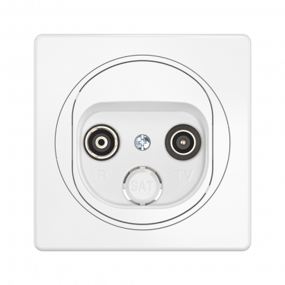 Встраиваемая проходная антенная розетка TV/FM CADUCEUS ALING EON (Артикул: E612P.00)