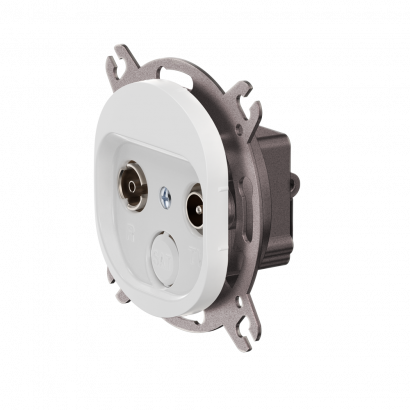 Механизм встраиваемой проходной антенной розетки TV/FM CADUCEUS ALING EON (Артикул: E612P)