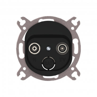 Механизм встраиваемой проходной антенной розетки TV/FM CADUCEUS ALING EON (Артикул: E612P)