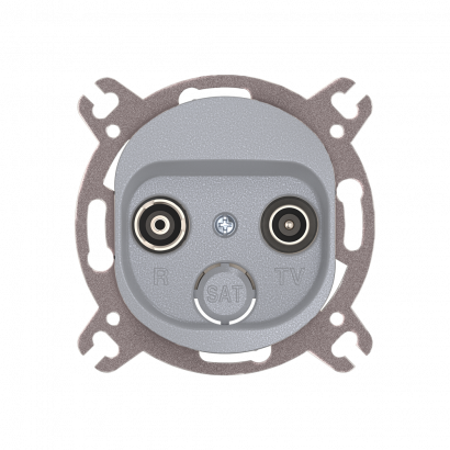 Механизм встраиваемой проходной антенной розетки TV/FM CADUCEUS ALING EON (Артикул: E612P)