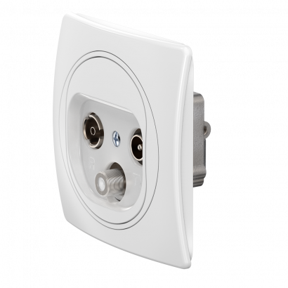 Розетка встраиваемая антенная CADUCEUS ALING EON TV/FM/SAT оконечная (Артикул: E612S.00)