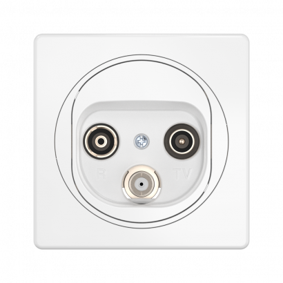 Розетка встраиваемая антенная CADUCEUS ALING EON TV/FM/SAT оконечная (Артикул: E612S.00)