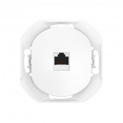 Механизм компьютерной розетки скрытой установки CADUCEUS ALING EON с модулем Keystone RJ45 8P8C, cat.6, UTP (Артикул: E6150) (UTP - неэкранированный)