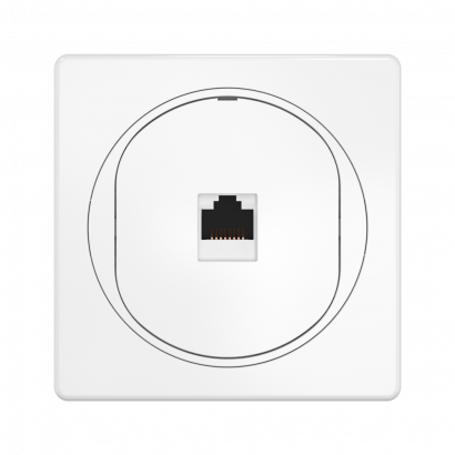 Механизм компьютерной розетки скрытой установки CADUCEUS ALING EON с модулем Keystone RJ45 8P8C, cat.6, UTP (Артикул: E6150) (UTP - неэкранированный)