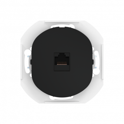 Механизм компьютерной розетки скрытой установки CADUCEUS ALING EON с модулем Keystone RJ45 8P8C, cat.6, UTP (Артикул: E6150) (UTP - неэкранированный)