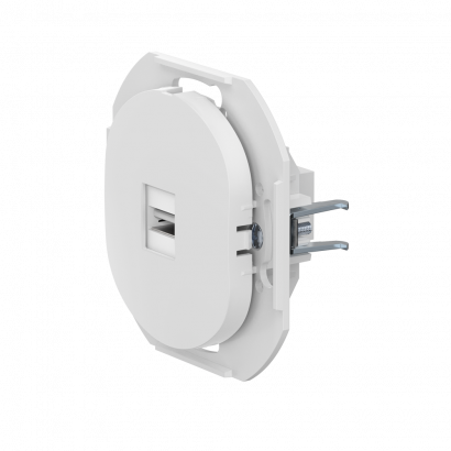 Розетка скрытой установки CADUCEUS ALING EON с модулем Keystone USB 2.0 тип A-A, механизм (Артикул: E6162)