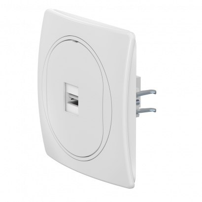 Розетка скрытой установки CADUCEUS ALING EON с модулем Keystone USB 2.0 тип A-A, механизм (Артикул: E6162)
