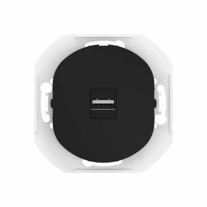 Розетка скрытой установки CADUCEUS ALING EON с модулем Keystone USB 2.0 тип A-A, механизм (Артикул: E6162)