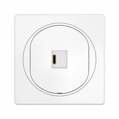 Розетка скрытой установки CADUCEUS ALING EON USB тип С для зарядки 1-го устройства, 3А, 5В=, 250В~, механизм (Артикул: E6166)