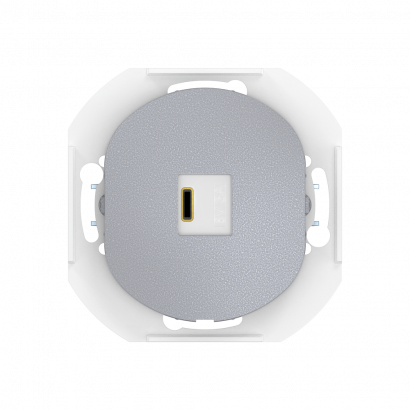 Розетка скрытой установки CADUCEUS ALING EON USB тип С для зарядки 1-го устройства, 3А, 5В=, 250В~, механизм (Артикул: E6166)