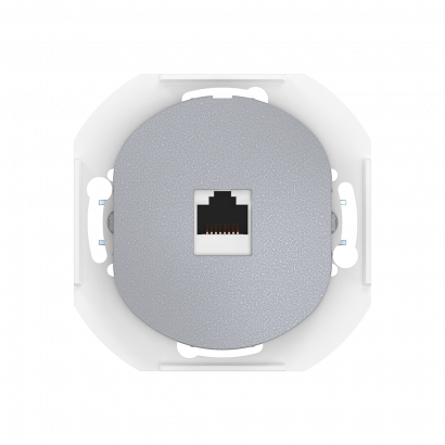 Розетка скрытой установки компьютерная CADUCEUS ALING EON с модулем Keystone RJ45 8P8C, cat.6A, UTP, механизм (Артикул: E616) (UTP - неэкранированный)