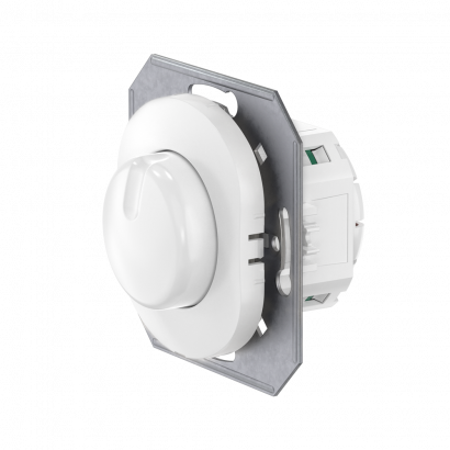 Диммер скрытой установки CADUCEUS ALING EON, поворотно-нажимной, 40-400ВА, 230В, 50Гц, механизм (Артикул: E6173)