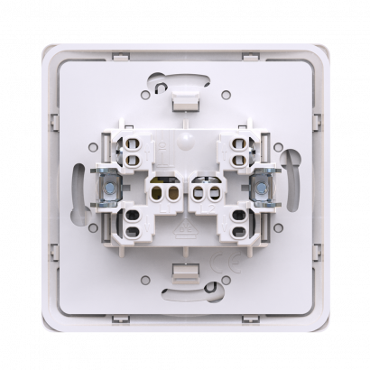 Двухклавишный встраиваемый выключатель CADUCEUS ALING EON с индикацией, 10АХ, 250В~ (Артикул: E626.00)