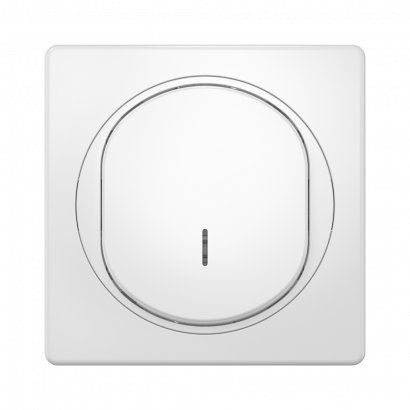 Выключатель скрытой установки CADUCEUS ALING EON, одноклавишный, проходной, с индикацией, 10АХ, 250В~, механизм (Артикул: E627)