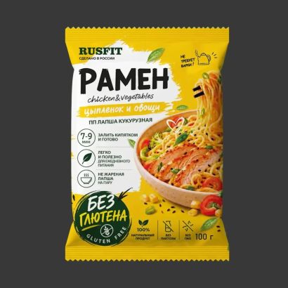 Рамен кукурузная лапша с курицей