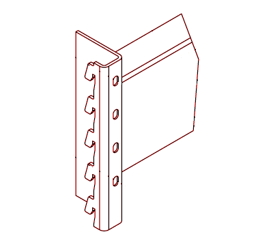 Горизонтальная балка складского стеллажа 2700х95х1,2 мм