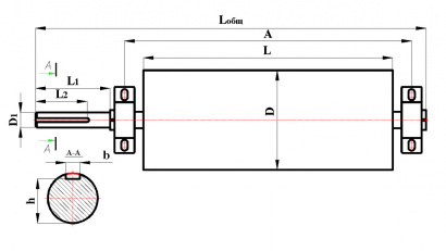 Барабан приводной (комплектующие к конвейерному оборудованию)