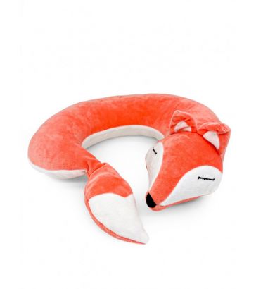 Подушка для шеи лиса, рыжая 32 см, Mi072