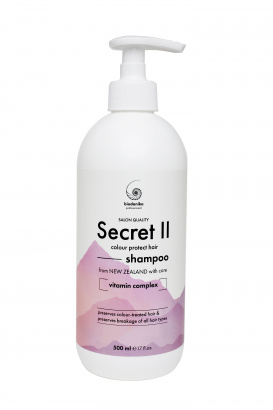 Профессиональный шампунь для окрашенных волос  BIODANIKA Professional Secret II colour protect hair Shampoo, с ниацином, пантенолом и гиалуроновой кислотой, 500 мл