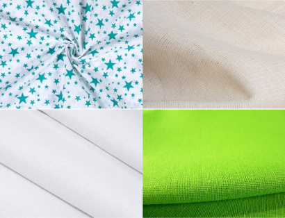 Бязь (суровая, отбеленная, гладкое крашение, в набивке)